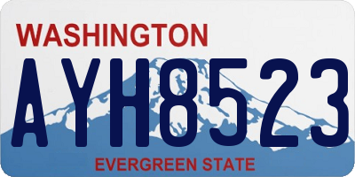 WA license plate AYH8523
