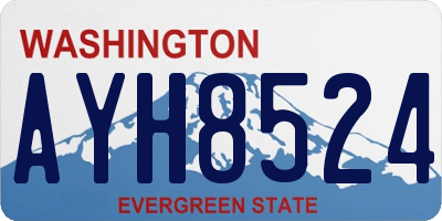 WA license plate AYH8524