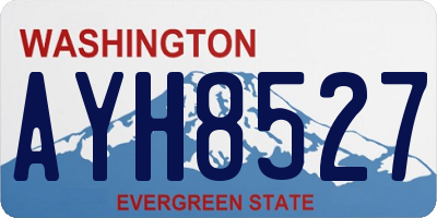 WA license plate AYH8527