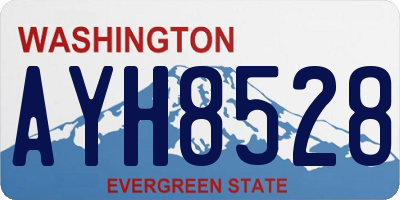 WA license plate AYH8528