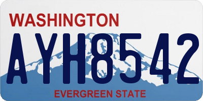 WA license plate AYH8542