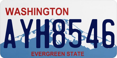 WA license plate AYH8546