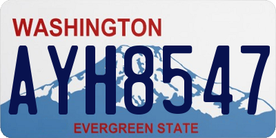 WA license plate AYH8547