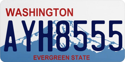 WA license plate AYH8555