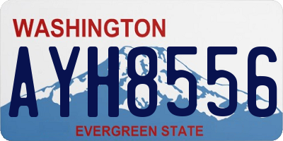WA license plate AYH8556
