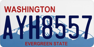 WA license plate AYH8557