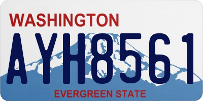 WA license plate AYH8561