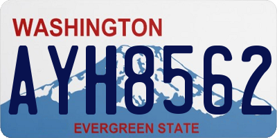 WA license plate AYH8562