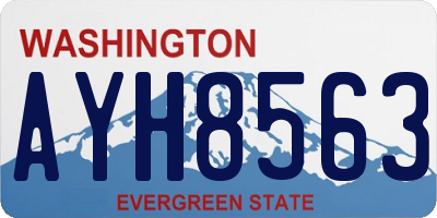 WA license plate AYH8563