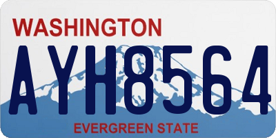 WA license plate AYH8564