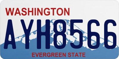 WA license plate AYH8566