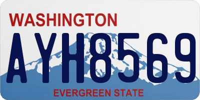 WA license plate AYH8569