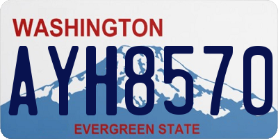 WA license plate AYH8570