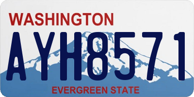 WA license plate AYH8571