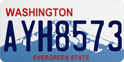 WA license plate AYH8573