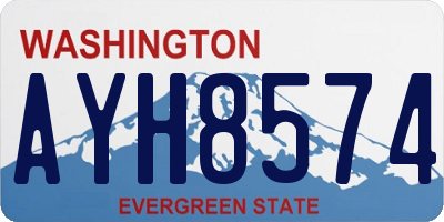 WA license plate AYH8574