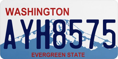 WA license plate AYH8575