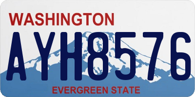 WA license plate AYH8576