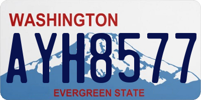 WA license plate AYH8577