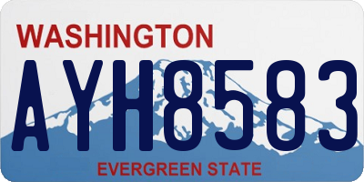 WA license plate AYH8583