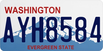 WA license plate AYH8584