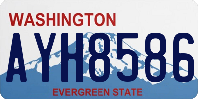 WA license plate AYH8586
