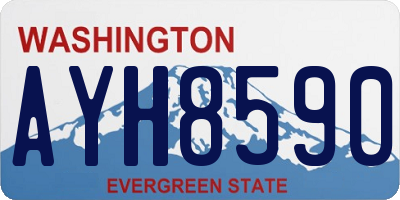 WA license plate AYH8590