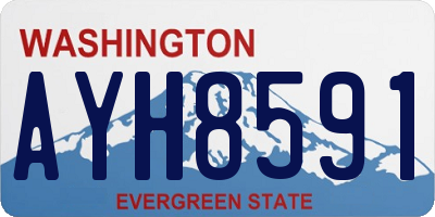 WA license plate AYH8591