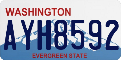 WA license plate AYH8592
