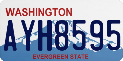 WA license plate AYH8595