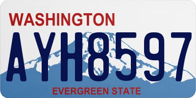 WA license plate AYH8597