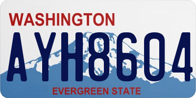 WA license plate AYH8604