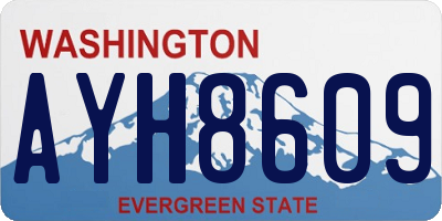 WA license plate AYH8609