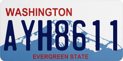WA license plate AYH8611