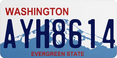 WA license plate AYH8614