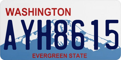 WA license plate AYH8615