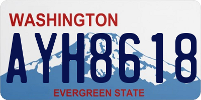 WA license plate AYH8618