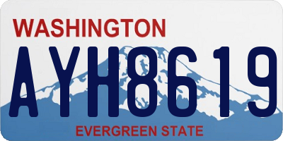 WA license plate AYH8619