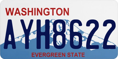 WA license plate AYH8622