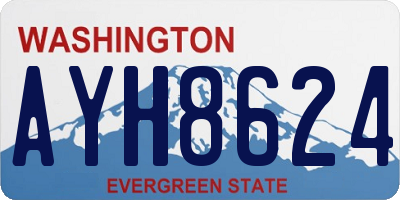 WA license plate AYH8624