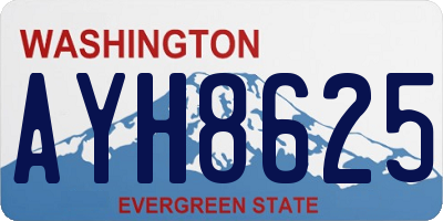 WA license plate AYH8625