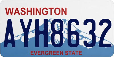 WA license plate AYH8632