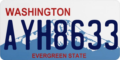 WA license plate AYH8633