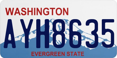 WA license plate AYH8635