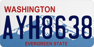 WA license plate AYH8638