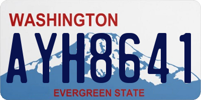 WA license plate AYH8641