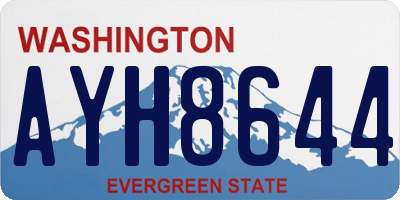 WA license plate AYH8644