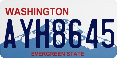 WA license plate AYH8645