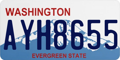 WA license plate AYH8655