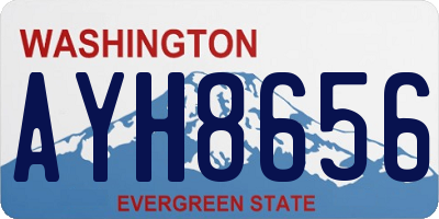 WA license plate AYH8656